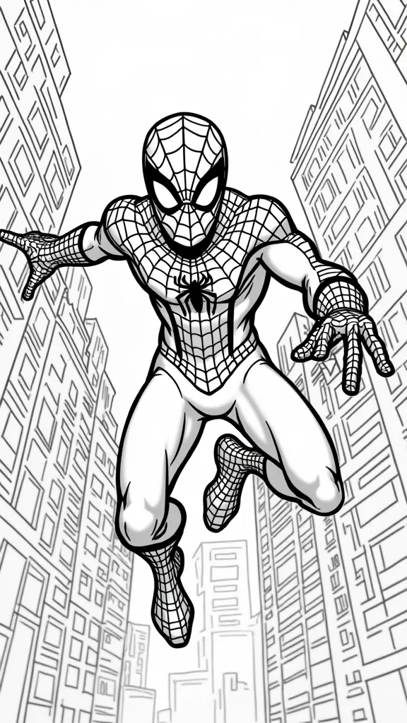 black spider man coloring pages